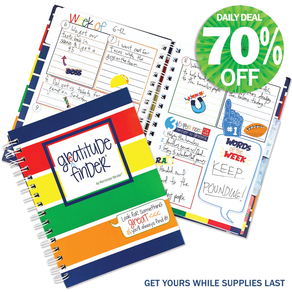 Gratitude Finder® Journal - Adventure Series | Navy Polo | Daily Deal | 5/21/24