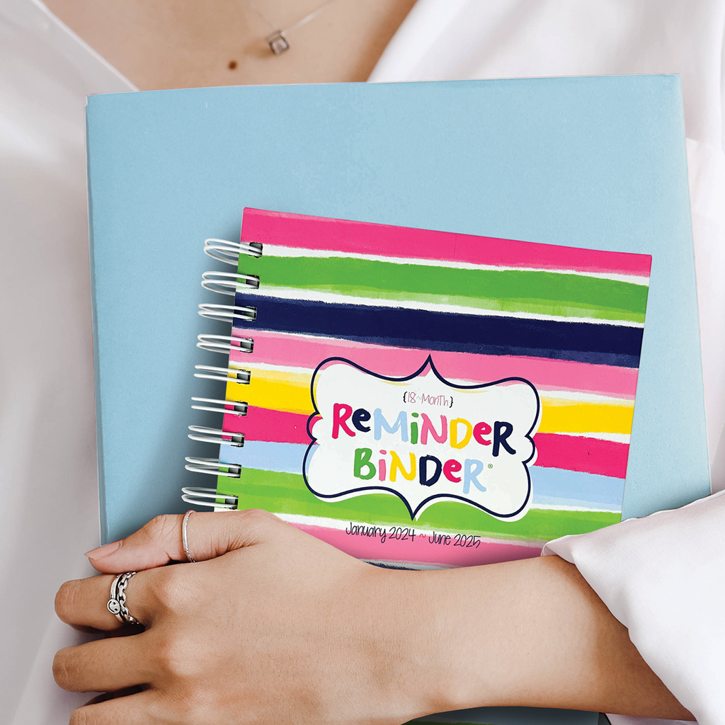 CLEARANCE! Bright & Cheery Bundle | 2024-25 Reminder Binder®+ [3] Planner Pads + Mini Notebook