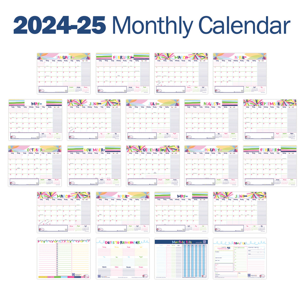 Printable 2024-25 Calendar | NOW thru June 2025 | Bonus Tools | Print-ready, Delivered Instantly