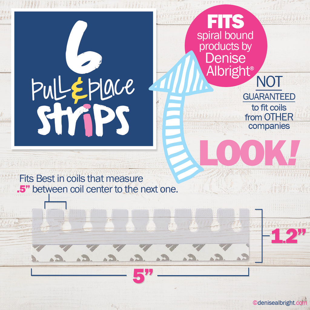 Pull & Place Snap-in Twin Coil Adhesive Strips | Pack of (6) | All Bright & Cheery