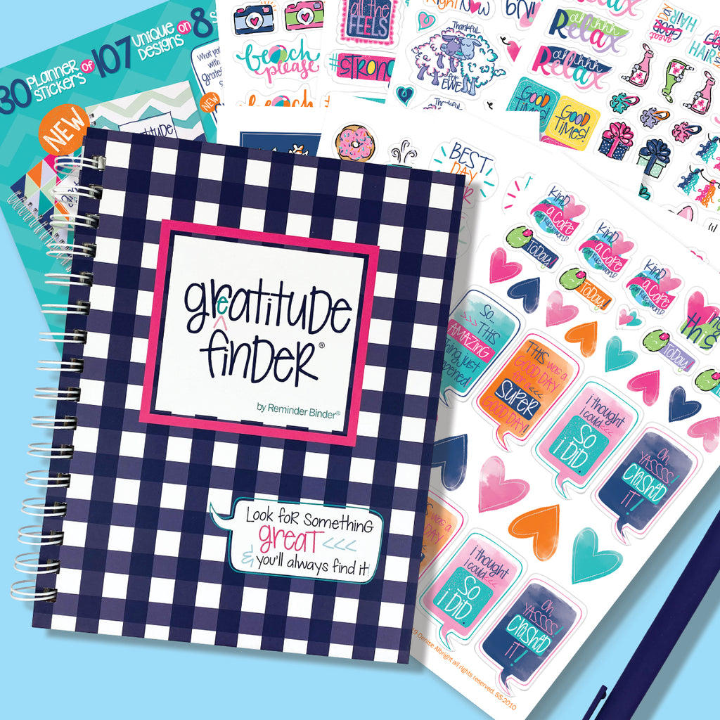 Gratitude Finder® Journal + Sticker Bundle - Denise Albright® 