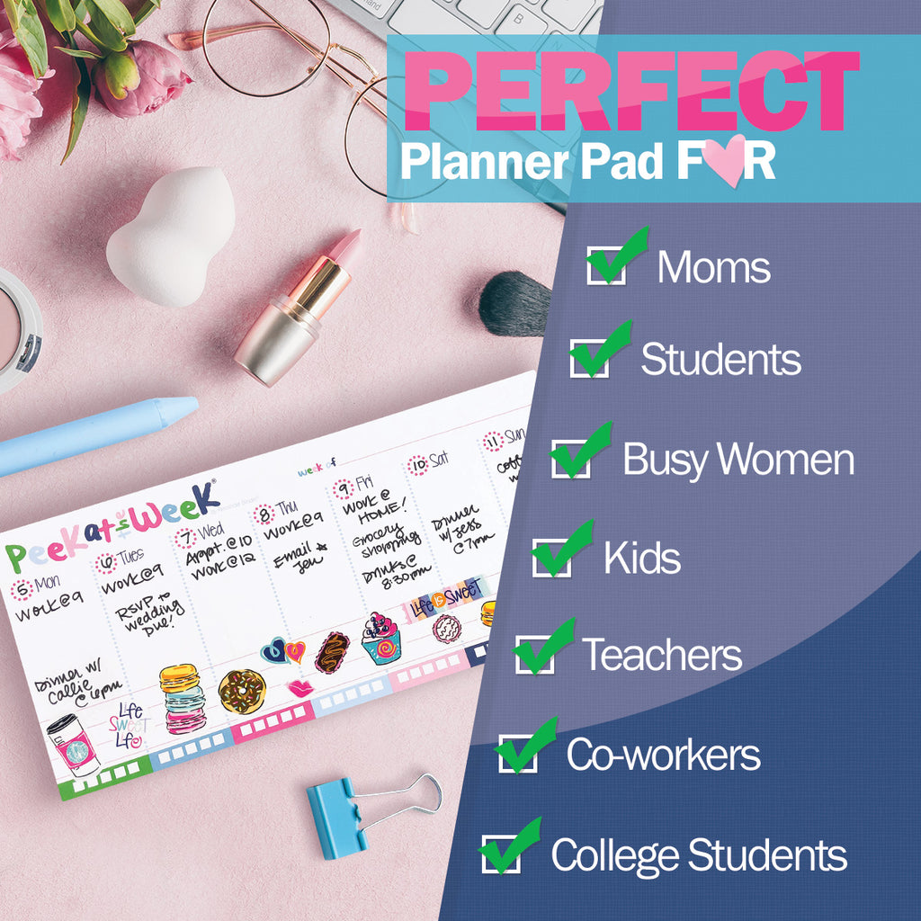 MINI Peek at the Week® Planner Pad | Preppy 'n' Pink