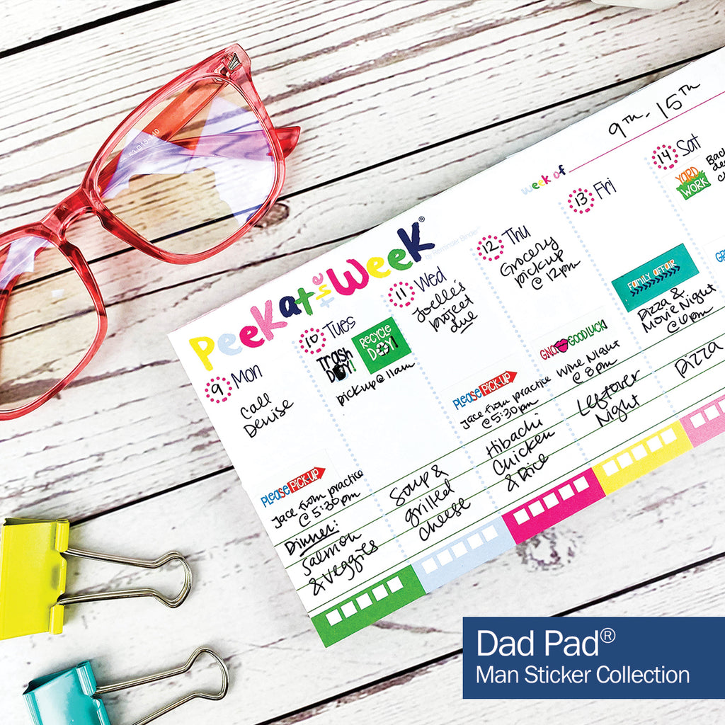 Dad Pad® Man Stickers | Home Organization, To-Dos, Family Events, Etc.