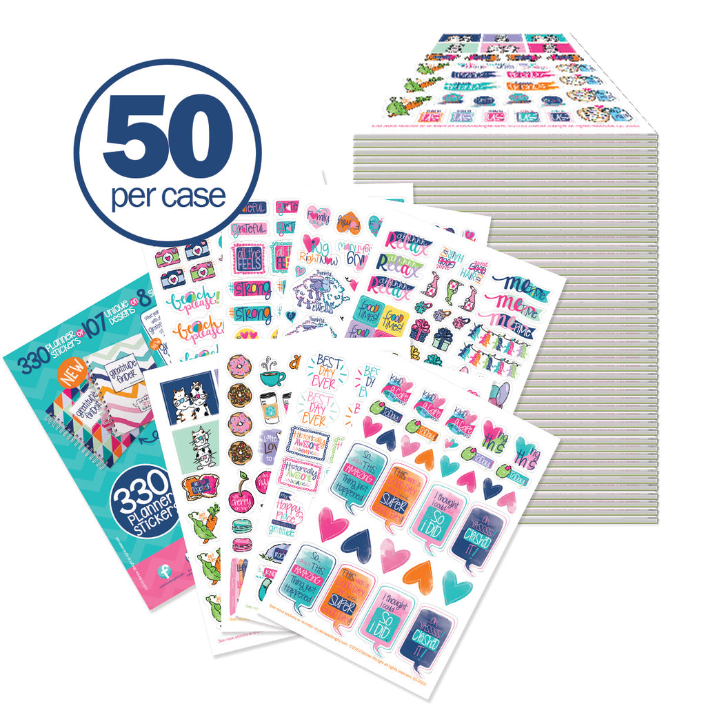 Buy-the-Case BULK Planner Sticker Sets | 8 Styles | Case of 50 Sticker Sets | Choose from (8) Styles