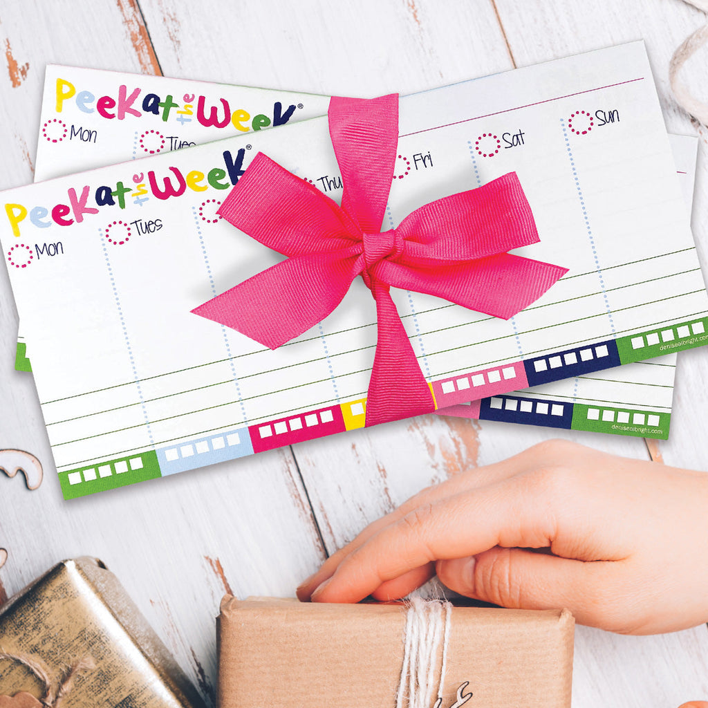 $5 DEAL Kit of TWO Mini Peek at the Week® Planner Pads | Dry Erase Checklist Backer
