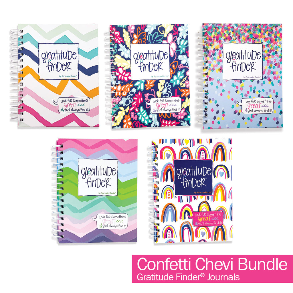 Gratitude Finder® Journals Bundle of 5 | Gratitude Journals to Help You Find Joy Every Day | Share the Gift of Gratitude