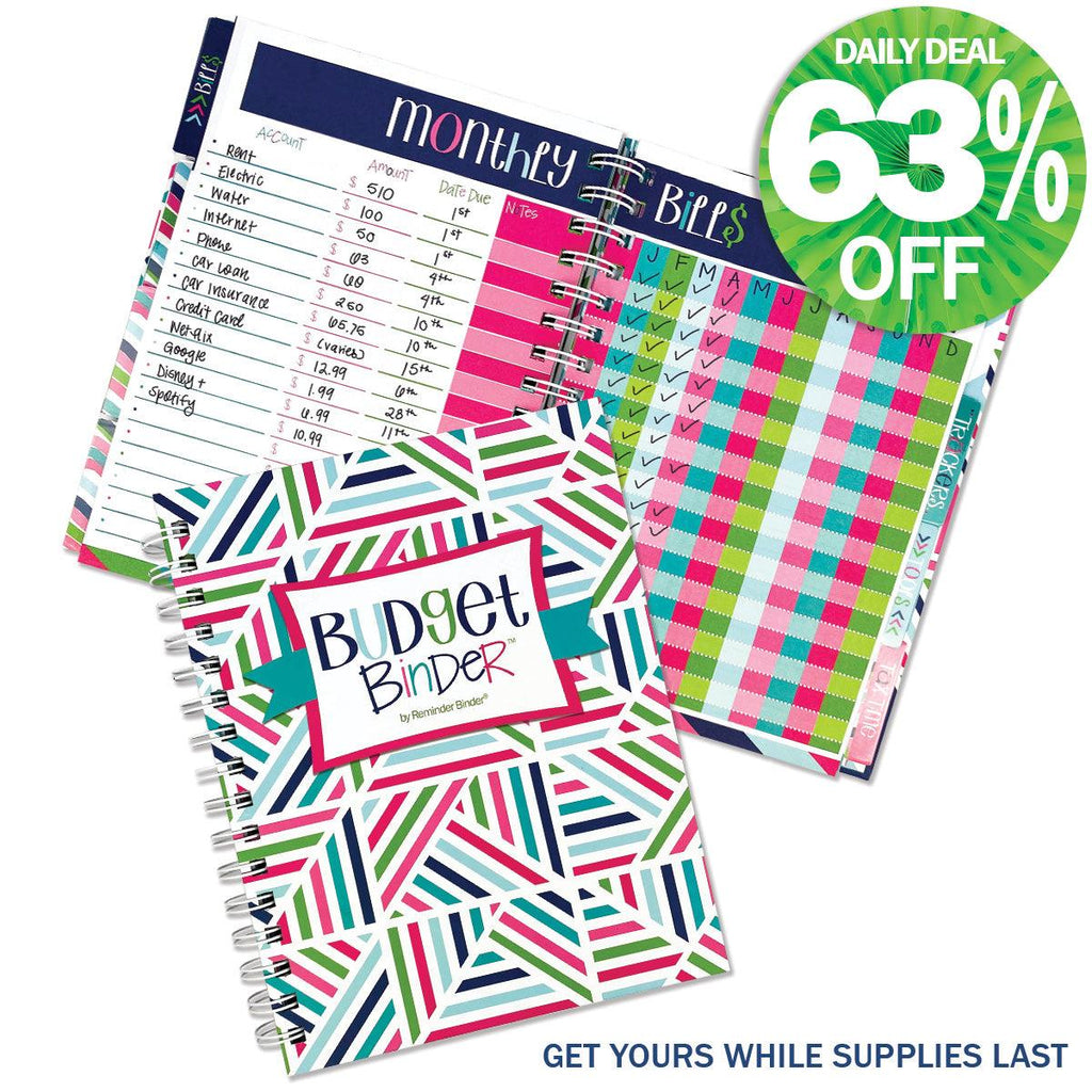 Budget Binder™ Bill Tracker Financial Planner | Geo | Daily Deal | 2/21-2/23