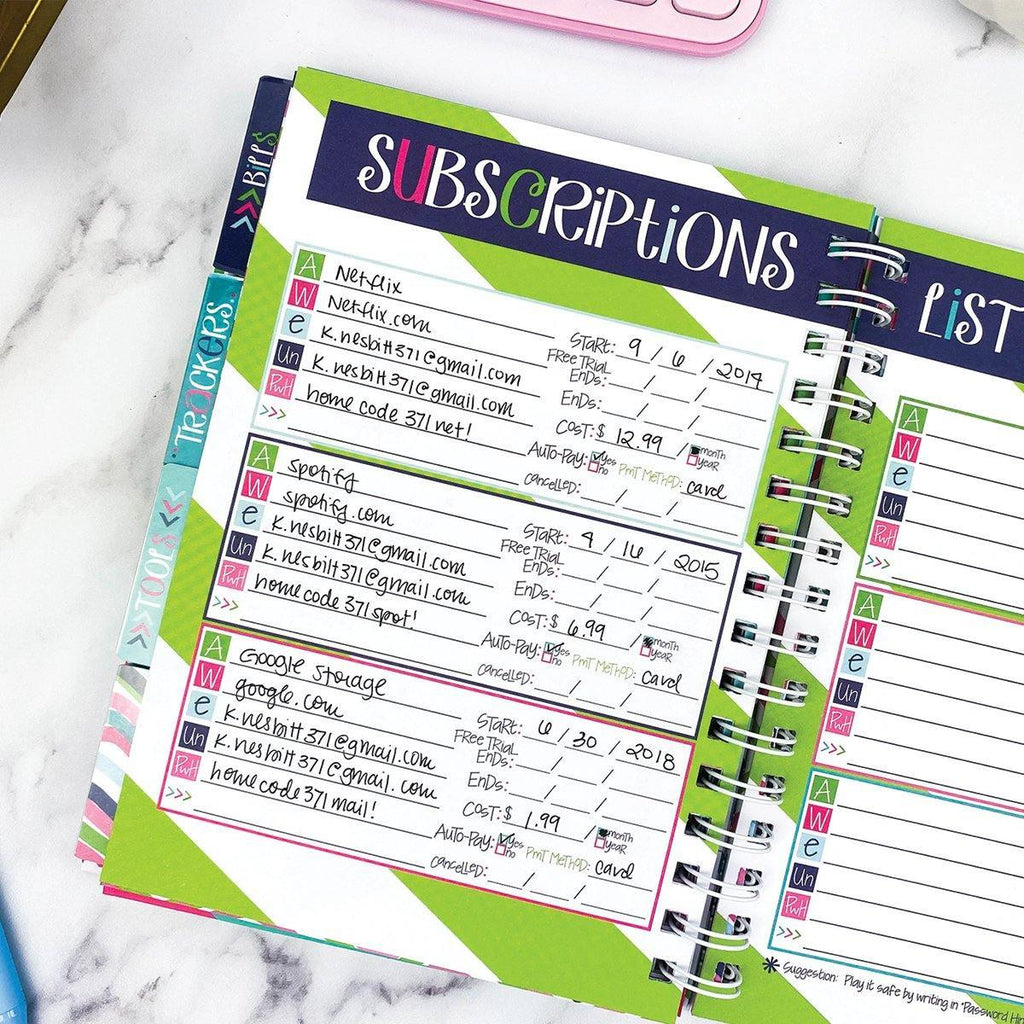 Budget Binder™ Bill Tracker Financial Planner | Leopard - Denise Albright® 