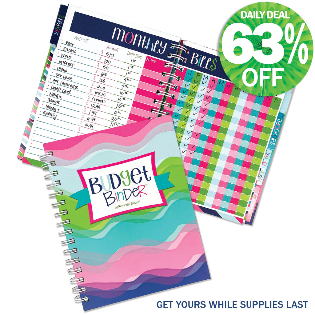 Budget Binder™ Bill Tracker Financial Planner | Wavy | Daily Deal | 2/21-2/23