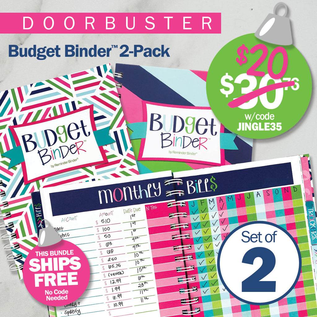 DOORBUSTER: Budget Binder™2-Pack: Organize Bills, Track Spending, Save More & Keep Each Other Accountable