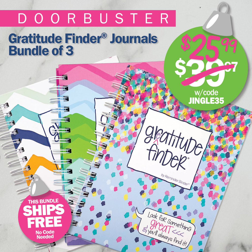 DOORBUSTER: Gratitude Finder® Journals Bundle of 3 | Gratitude Journals to Inspire Daily Gratitude | The Perfect Gift for Mindful Moments