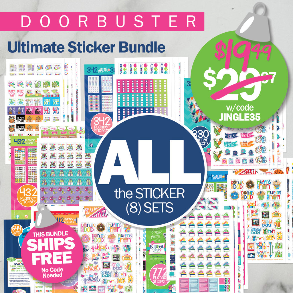 DOORBUSTER: Ultimate Sticker Bundle | 8 Sticker Sets with 3760+ Stickers to Fit Any Planner
