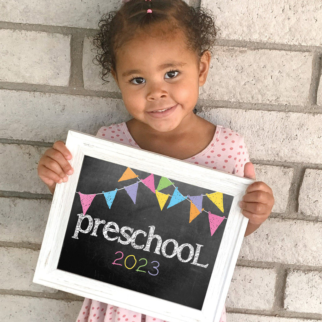 2023-2024 First/Last Day of School Photo Prop Signs | Preschool | Pastel | Digital Download | Printable 8x10