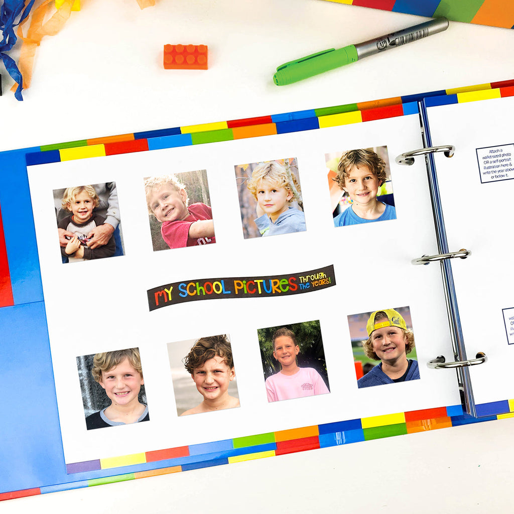 Class Keeper® School Days Memory Book + BONUS App Membership | Simple & Stylish Keepsake Album | Primary Stripes | Daily Deal | 3/7 - 3/9