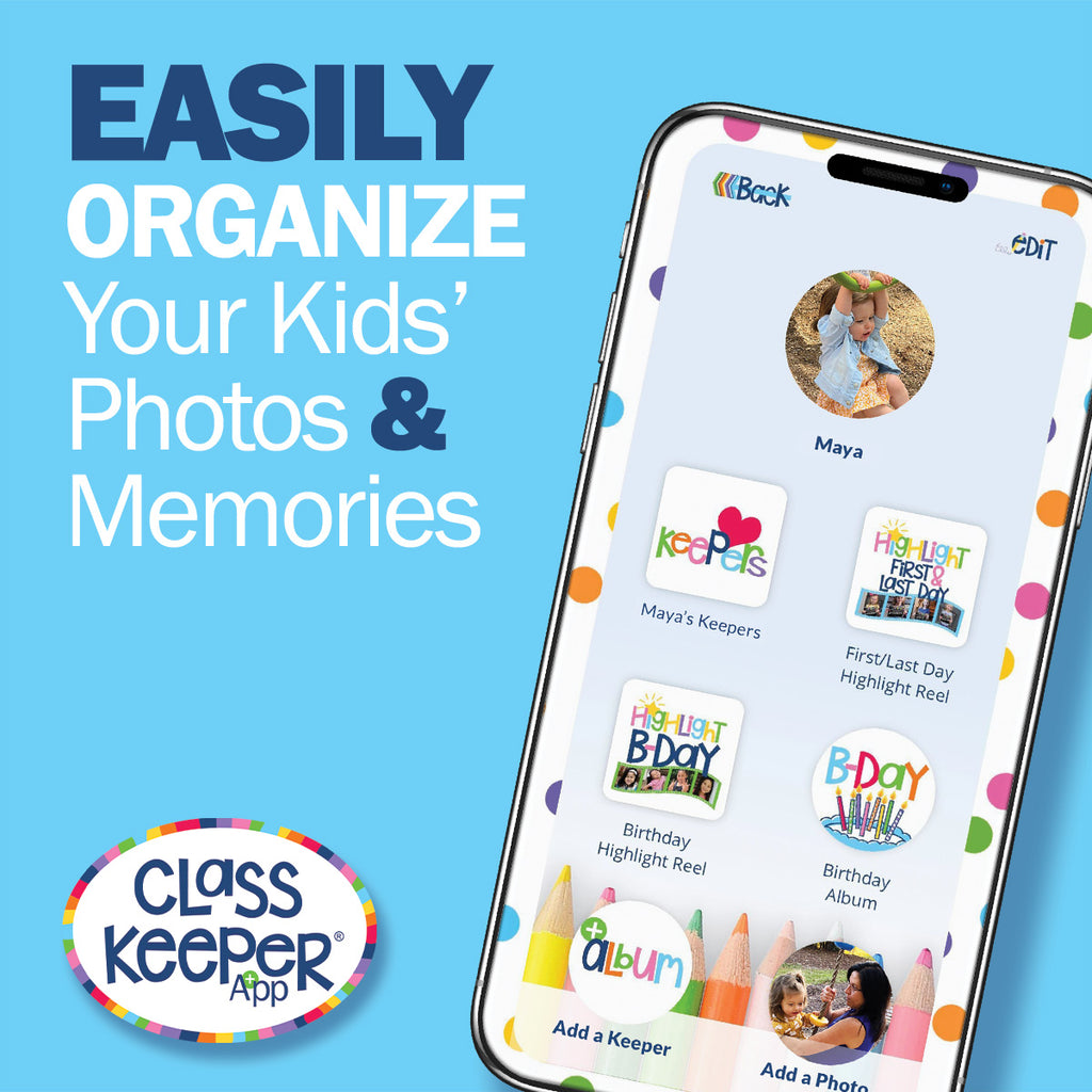 Mom Must-Have School Keepsake Kit | Class Keeper®, Photo Prop Deck & School Stickers + BONUS App Membership