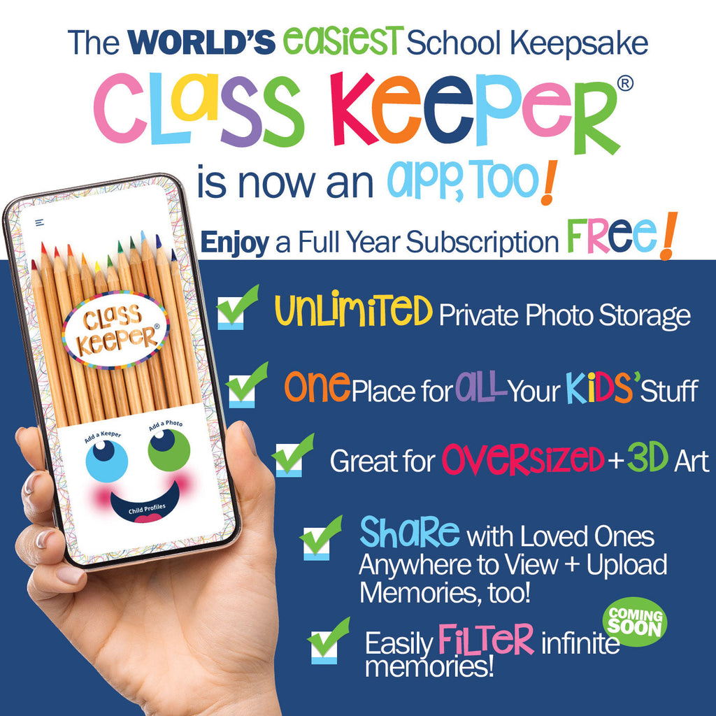 Class Keeper® School Days Memory Book + BONUS App Membership | Simple & Stylish Keepsake Album | Pastel Dots | Daily Deal | 3/7 - 3/9