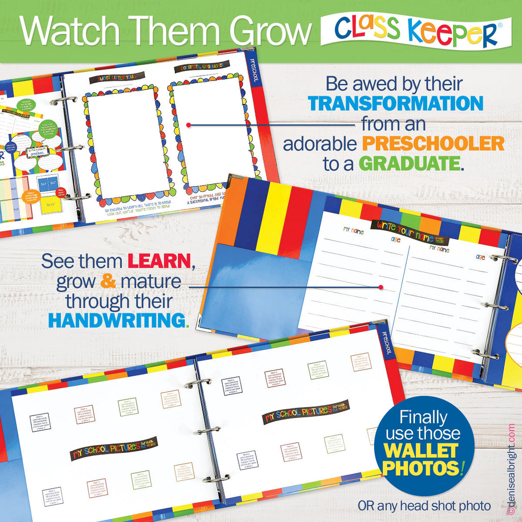 Class Keeper® School Days Memory Book + BONUS App Membership | Simple & Stylish Keepsake Album | Primary Stripes | Daily Deal | 3/7 - 3/9