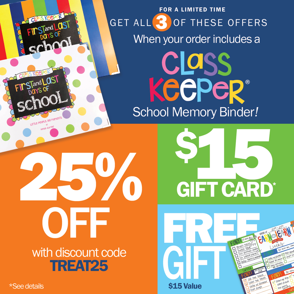 PRE-ORDER Class Keeper® School Days Memory Book + BONUS App Membership | Simple & Stylish Keepsake Album | (2) Styles