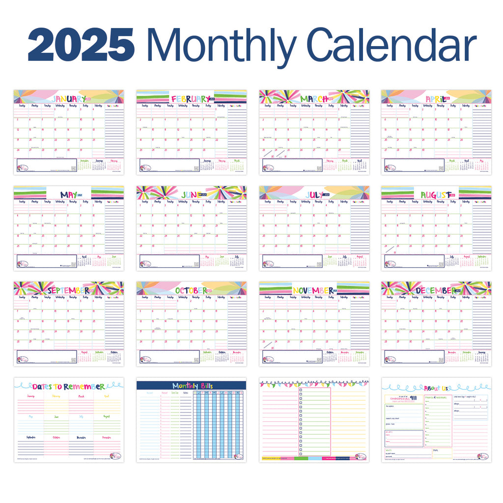 NEW Printable 2025 Organizer Kit | Monthly Calendar + Bonus Tools | Print-ready, Delivered Instantly