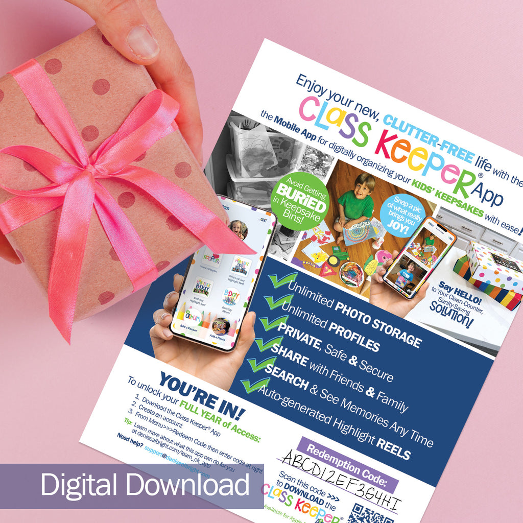 FREE Digital Download | Class Keeper® App Gift Certificate Fill-In Printable | Print-ready, Delivered Instantly