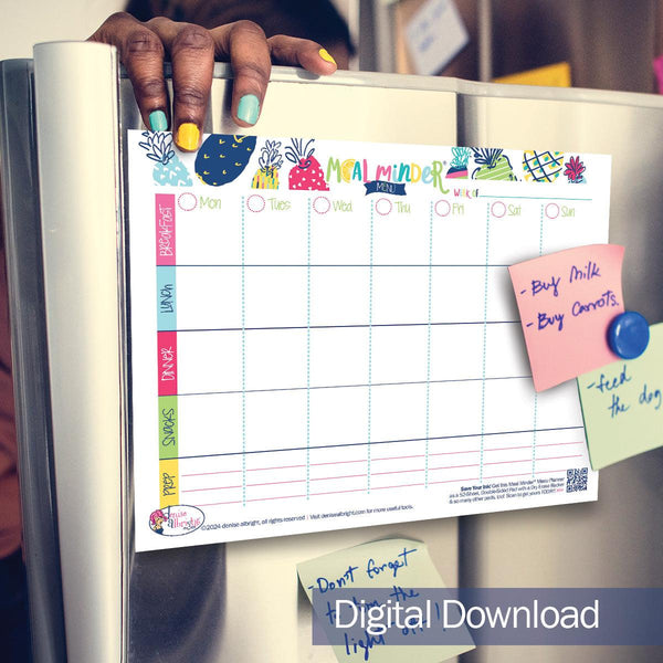 NEW! Denise Albright® Printable Meal Minder® Weekly Menu Planner