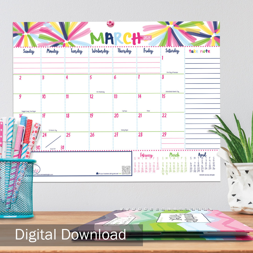 NEW Printable 2025 Organizer Kit | Monthly Calendar + Bonus Tools | Print-ready, Delivered Instantly