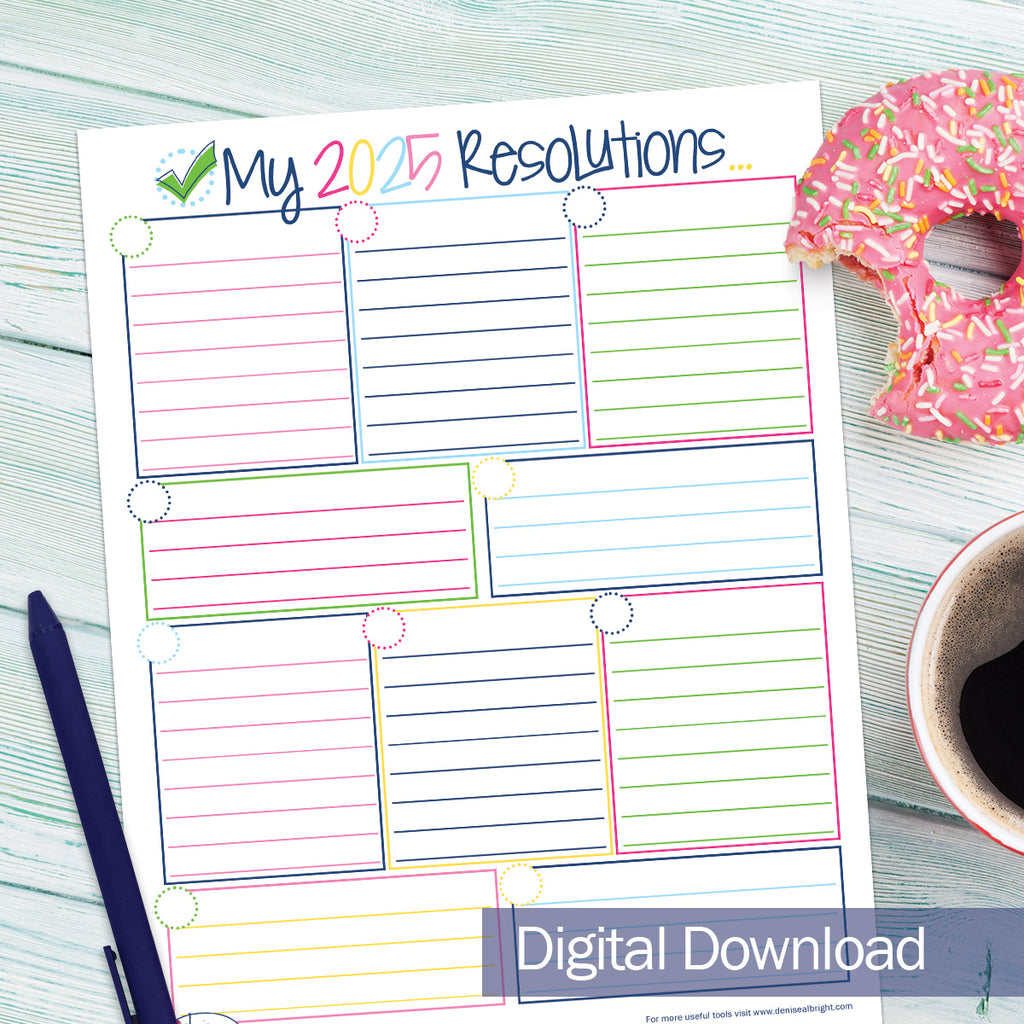 FREE Digital Download | 2025 New Year Resolutions | Print-ready, Delivered Instantly