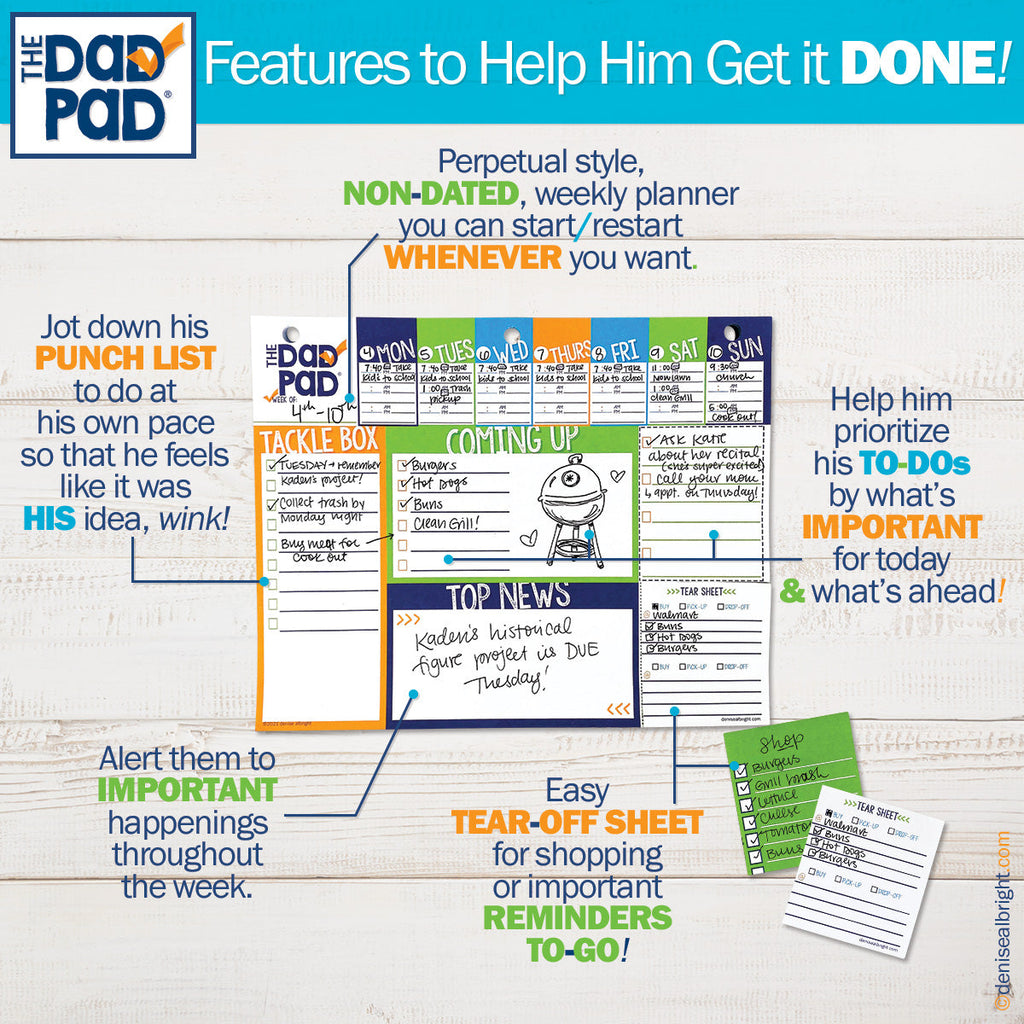 Dad Pad® Weekly Planner Pad | Daily Deal