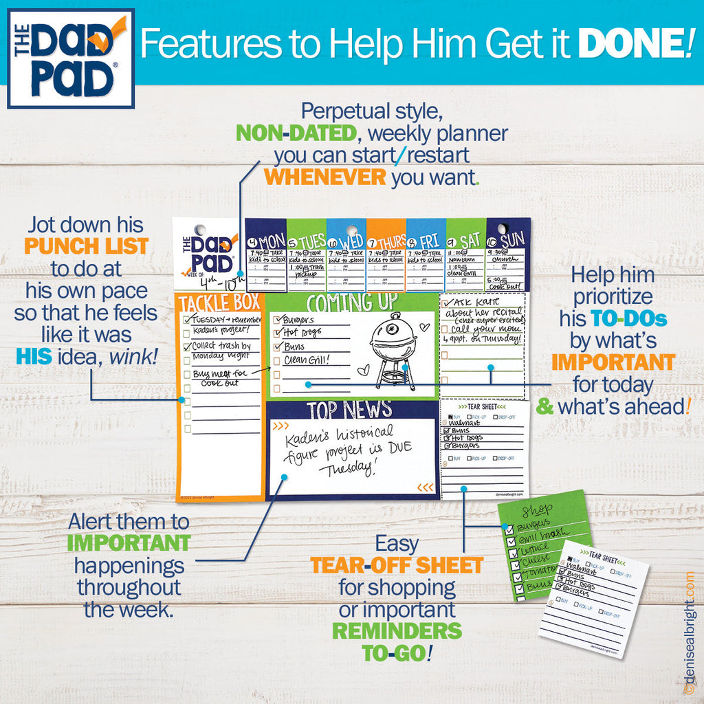 $5 DEAL Dad Pad® Weekly Planner Pad