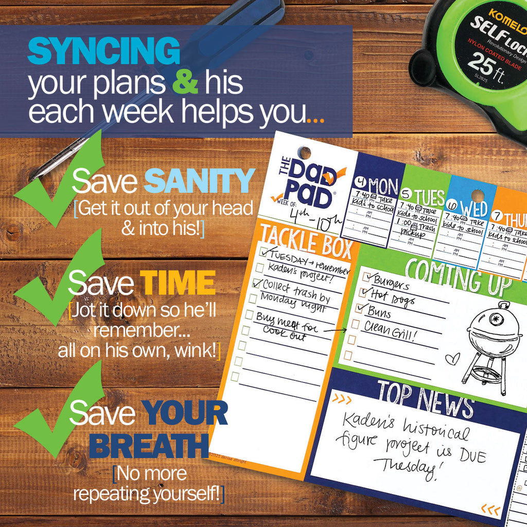 Dad Pad® Weekly Planner Pad | Daily Deal