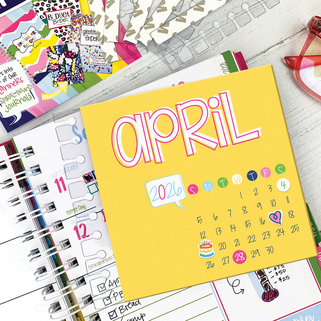 NEW! 2026 Mini Desktop Calendars | Stickers Included