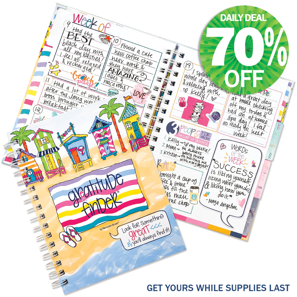 Gratitude Finder® Journal | Beach, Please! | Daily Deal | 12/20-22