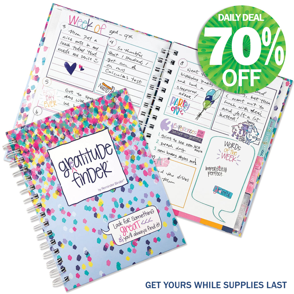 Gratitude Finder® Journal | Confetti Party | Daily Deal