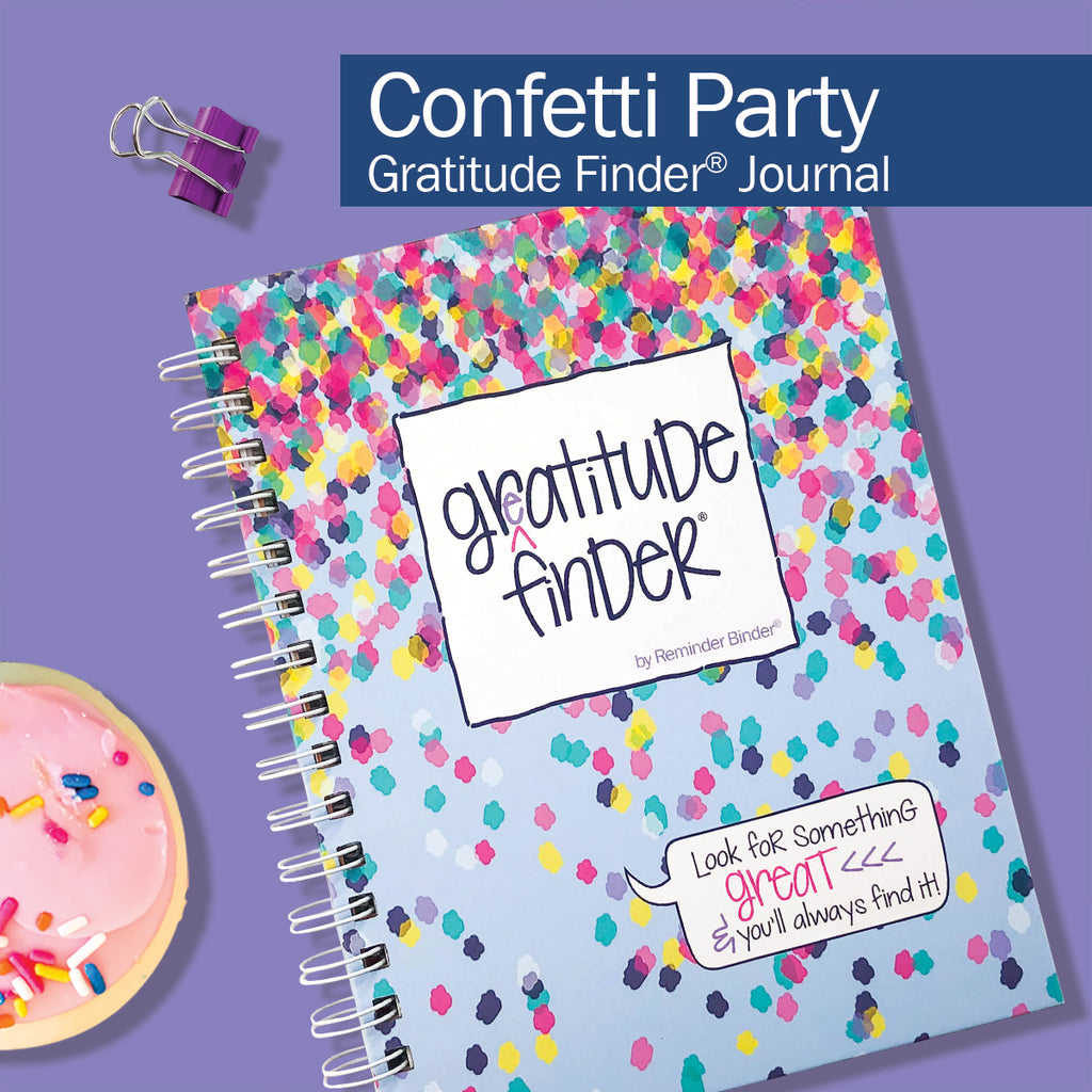 Gratitude Finder® Gratitude Journal | Confetti Party