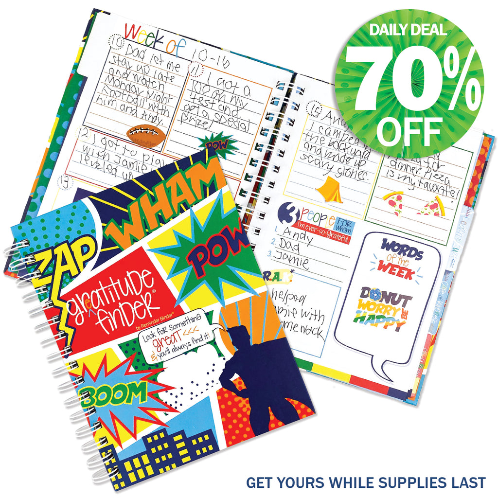 Gratitude Finder® Journal - Adventure Series | Super Kiddo | Daily Deal | 12/26/24