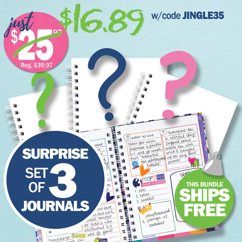 Surprise Set of 3 Gratitude Journals | Your Daily Dose of Joy with Gratitude Finders® by Denise Albright®