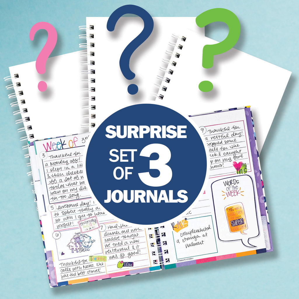 Surprise Set of 3 Gratitude Journals | Your Daily Dose of Joy with Gratitude Finders® by Denise Albright®