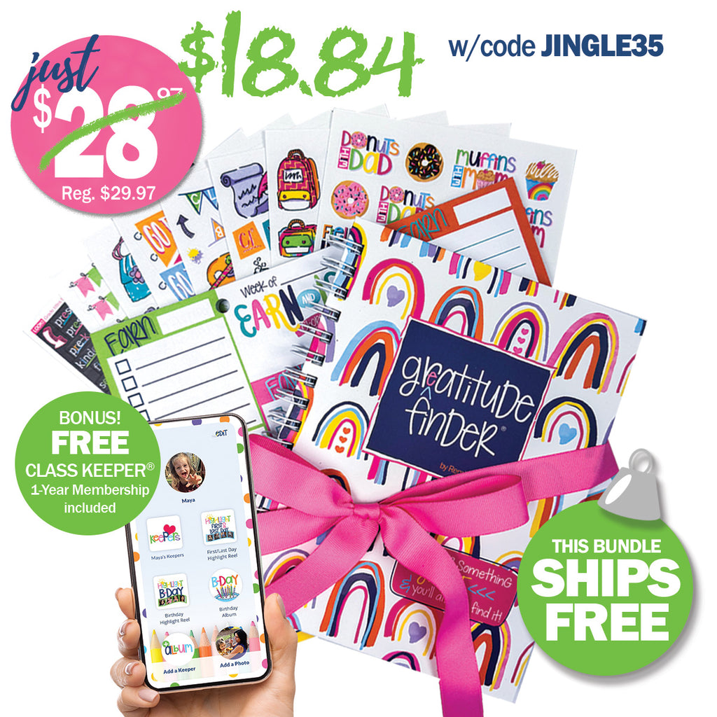 NEW! Happy Habits Bundle for Kids | Chore Chart, Gratitude Journal & Stickers + BONUS App Membership | Teach Responsibility & Positivity