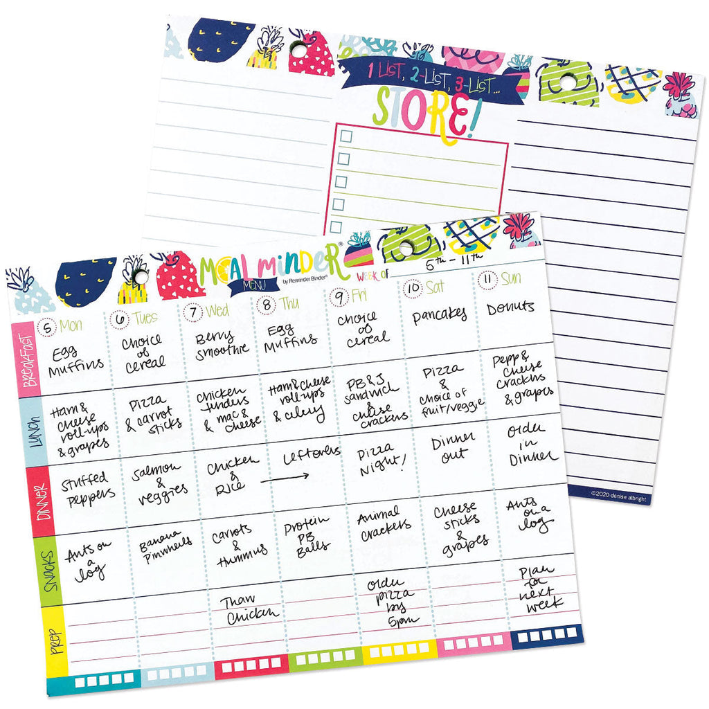 Meal Minder® Weekly Menu 52-Week Planner Pad | Daily Deal