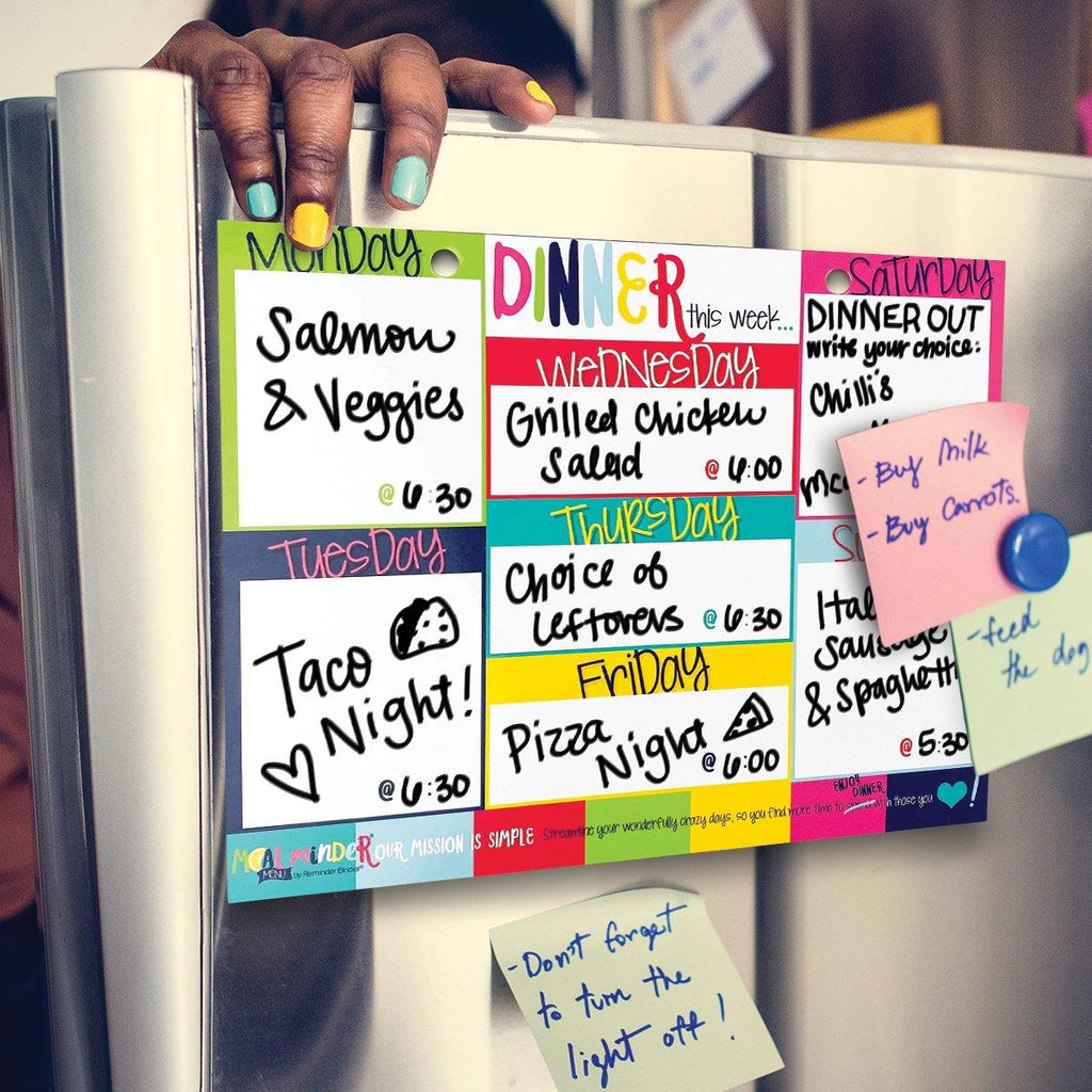 52-Week Meal Minder® Weekly Menu Planner Pad | Grocery List | Bonus Dry Erase Menu Board - Denise Albright® 