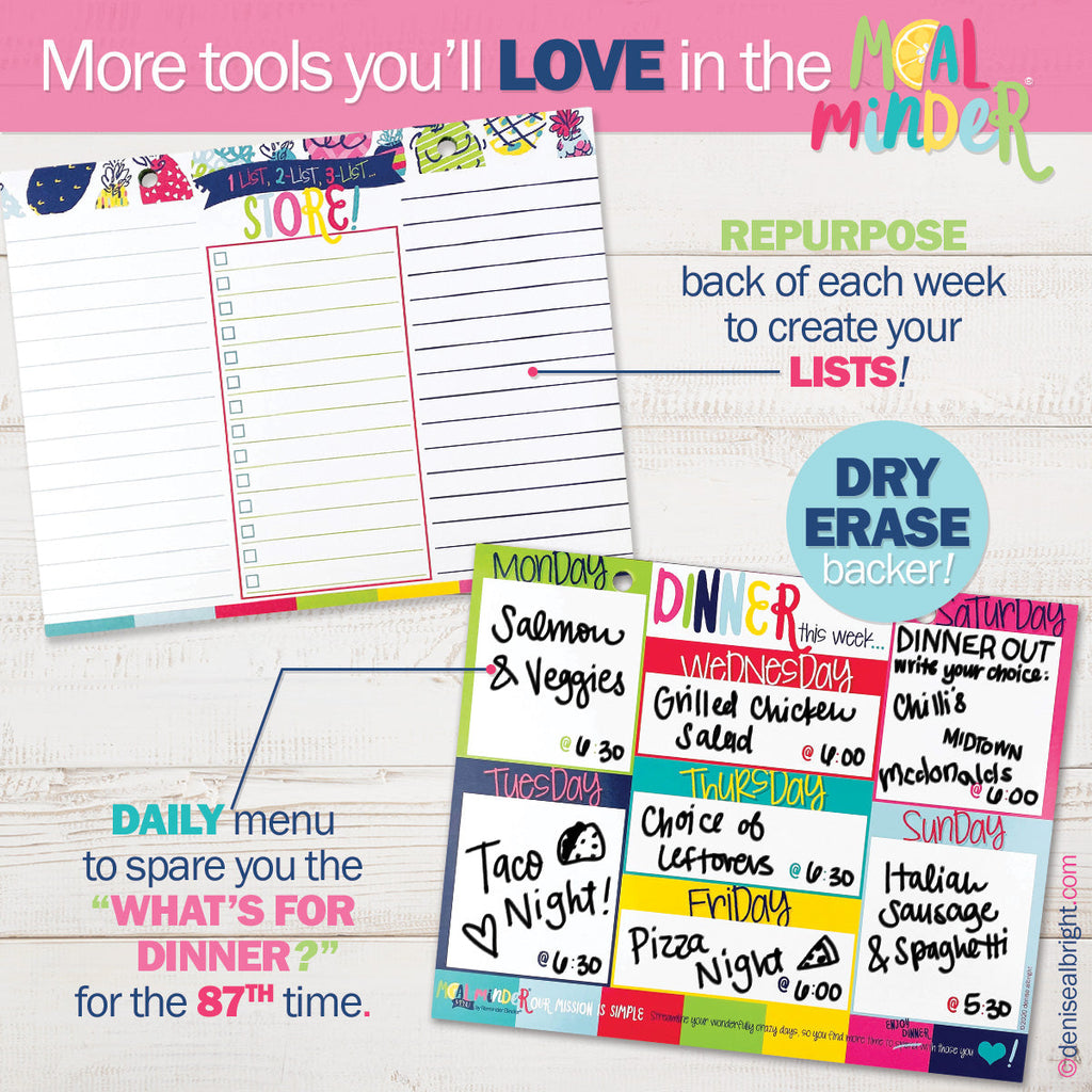 Meal Minder® Weekly Menu 52-Week Planner Pad | Daily Deal