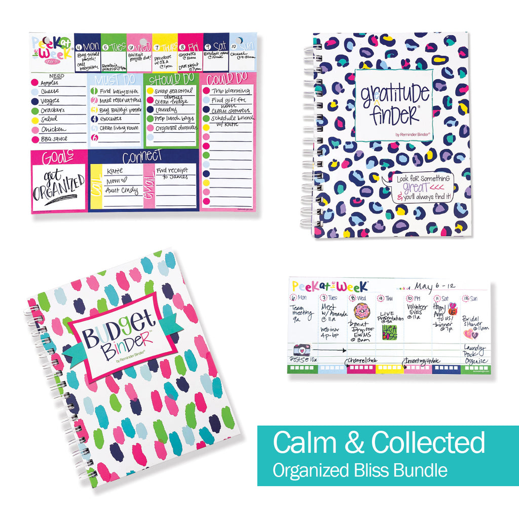 NEW! Organized Bliss Bundle | Gratitude Finder® Journal, Budget Binder™ & 2 Planner Pads | The Perfect Organization Trio | HOT DEAL | No Code Needed