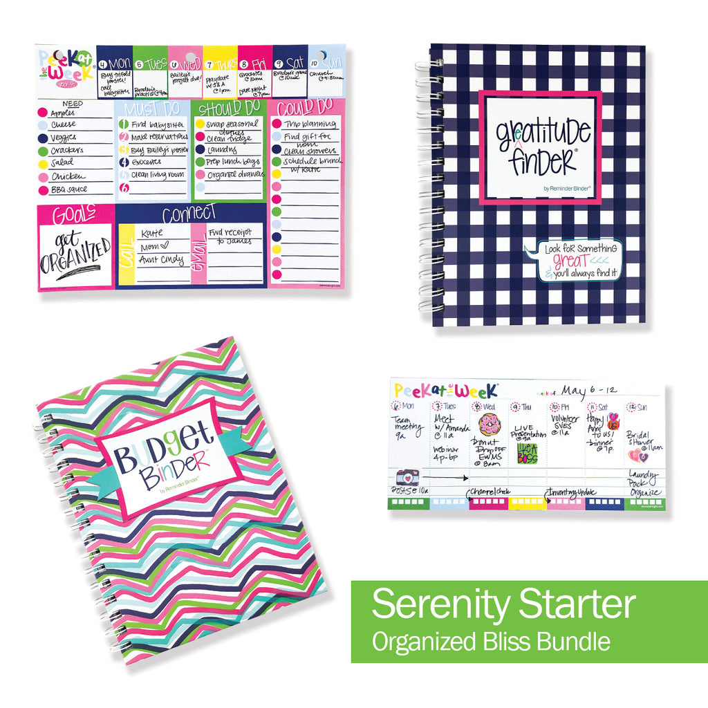 NEW! Organized Bliss Bundle | Gratitude Finder® Journal, Budget Binder™ & 2 Planner Pads | The Perfect Organization Trio | HOT DEAL | No Code Needed