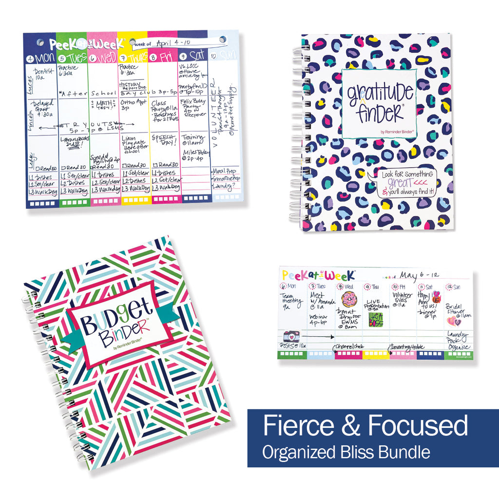 NEW! Organized Bliss Bundle | Gratitude Finder® Journal, Budget Binder™ & 2 Planner Pads | The Perfect Organization Trio | HOT DEAL | No Code Needed