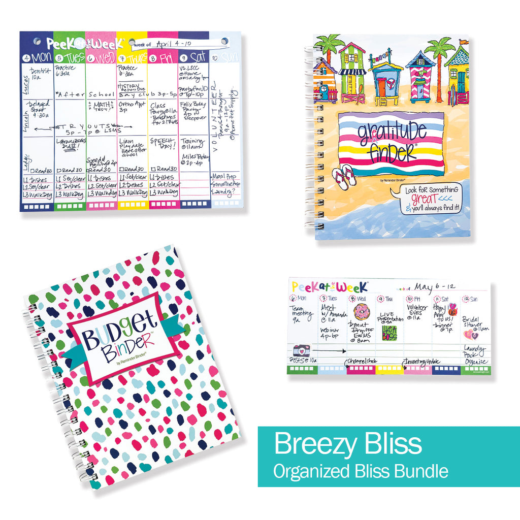 NEW! Organized Bliss Bundle | Gratitude Finder® Journal, Budget Binder™ & 2 Planner Pads | The Perfect Organization Trio | HOT DEAL | No Code Needed