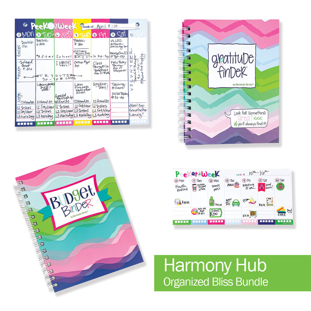 NEW! Organized Bliss Bundle | Gratitude Finder® Journal, Budget Binder™ & 2 Planner Pads | The Perfect Organization Trio | HOT DEAL | No Code Needed