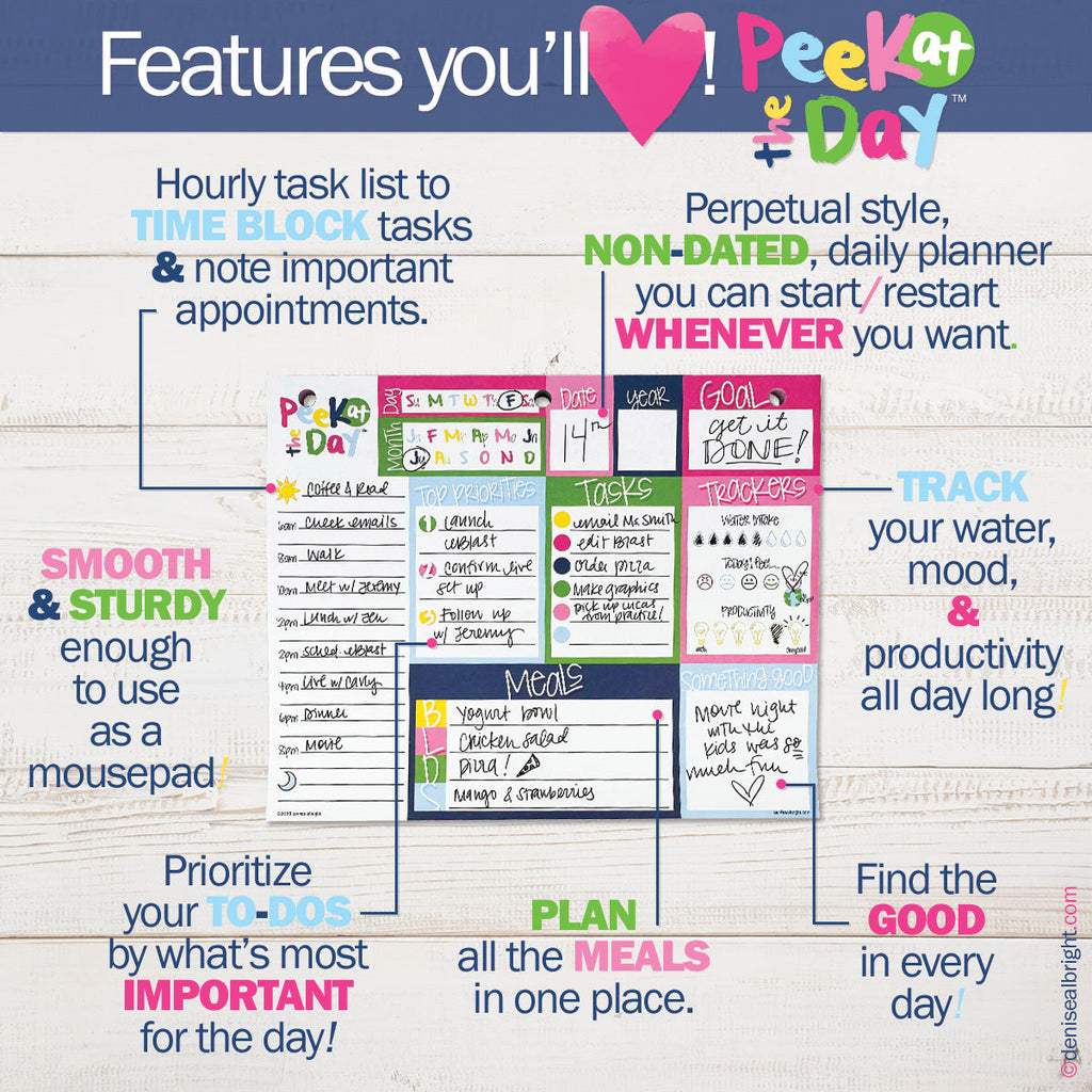 Peek at the Day™ Daily Planner Pad | Daily Deal