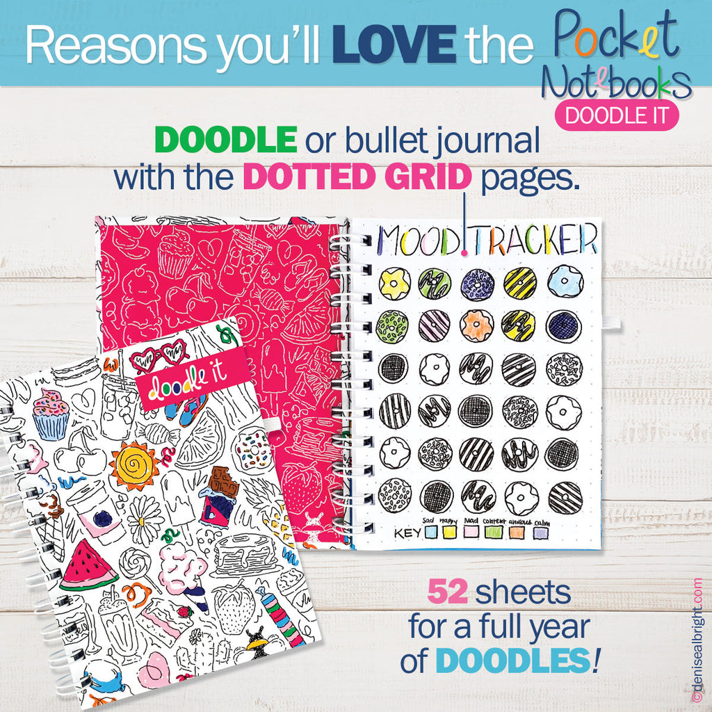 Doodle It! Pocket Notebooks | Sweets & Treats | Daily Deal