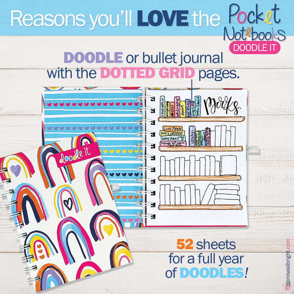 Doodle It! Pocket Notebooks | Rain-Boho | Daily Deal