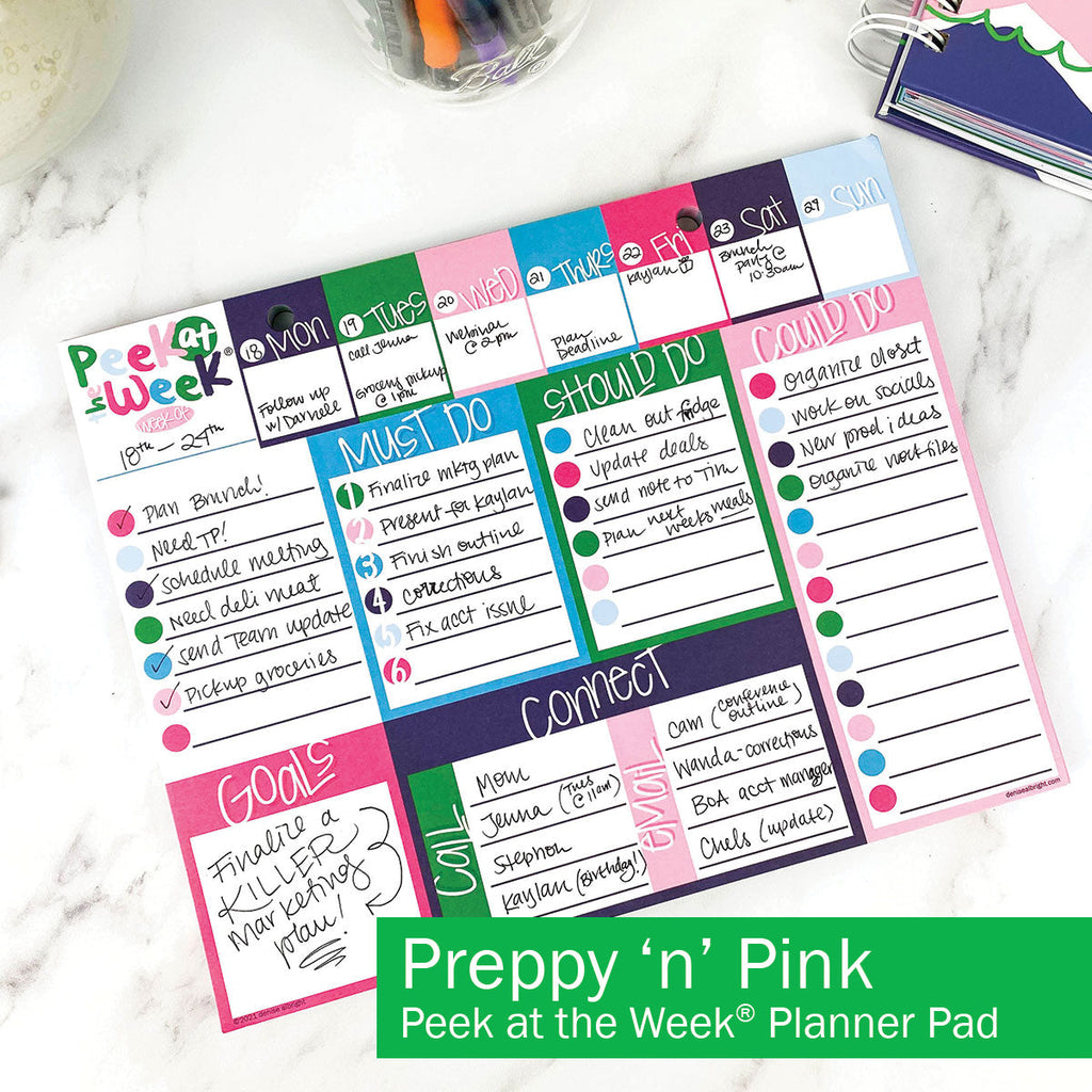 Plan Your Way Bundle | Daily & Weekly Planner Pads | Preppy n Pink | Daily Deal | 2/11/25